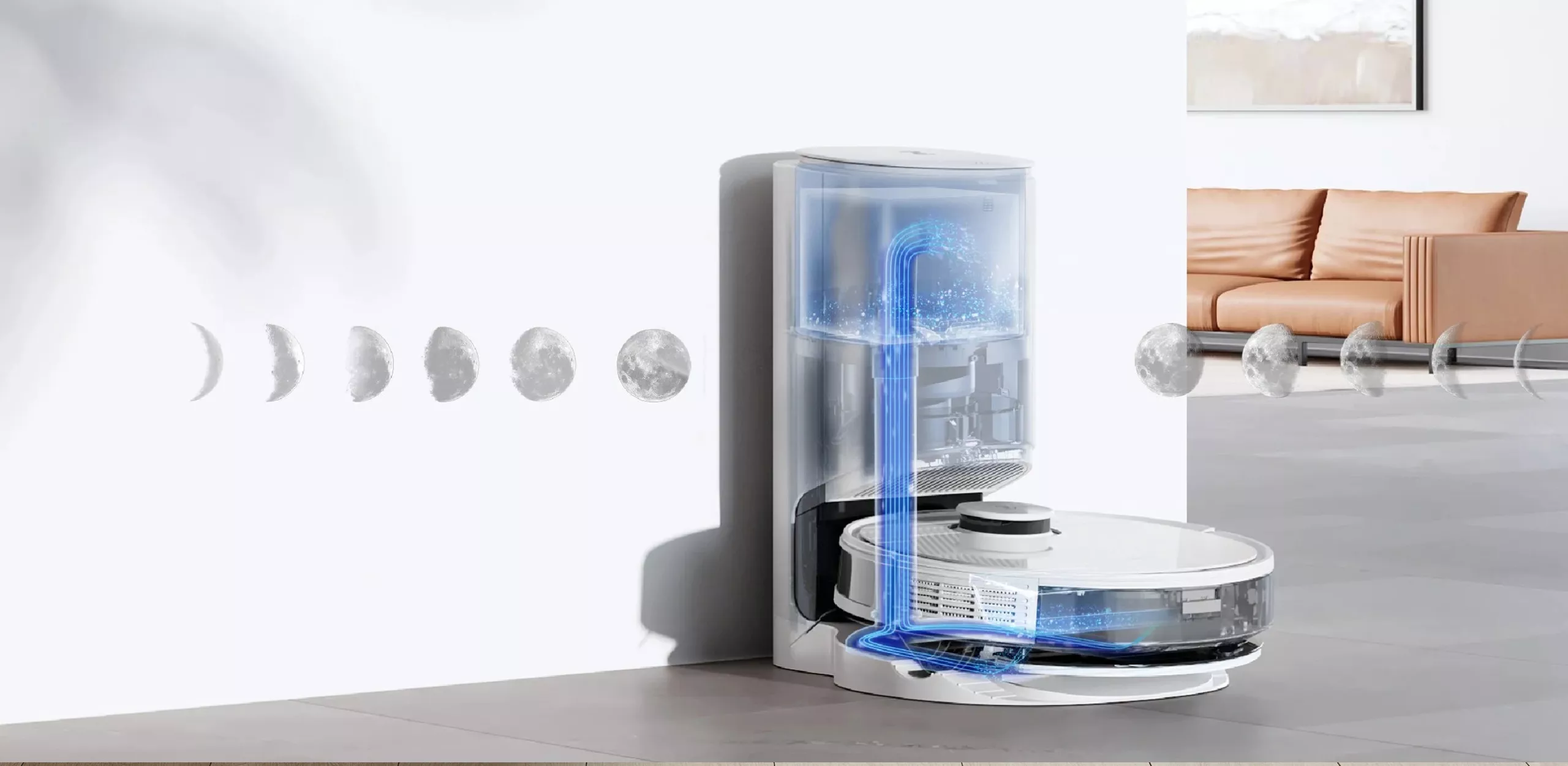 Floor Cleaning Robot DEEBOT N8+ White (РУ версия) со станцией выгрузки мусора модели CH1918