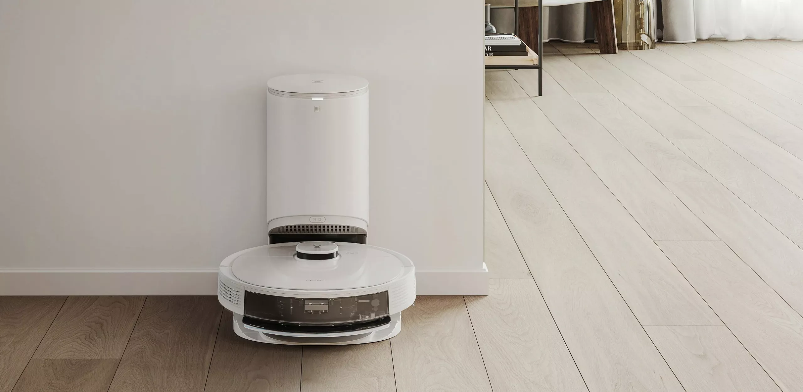 Floor Cleaning Robot DEEBOT N8+ White (РУ версия) со станцией выгрузки мусора модели CH1918