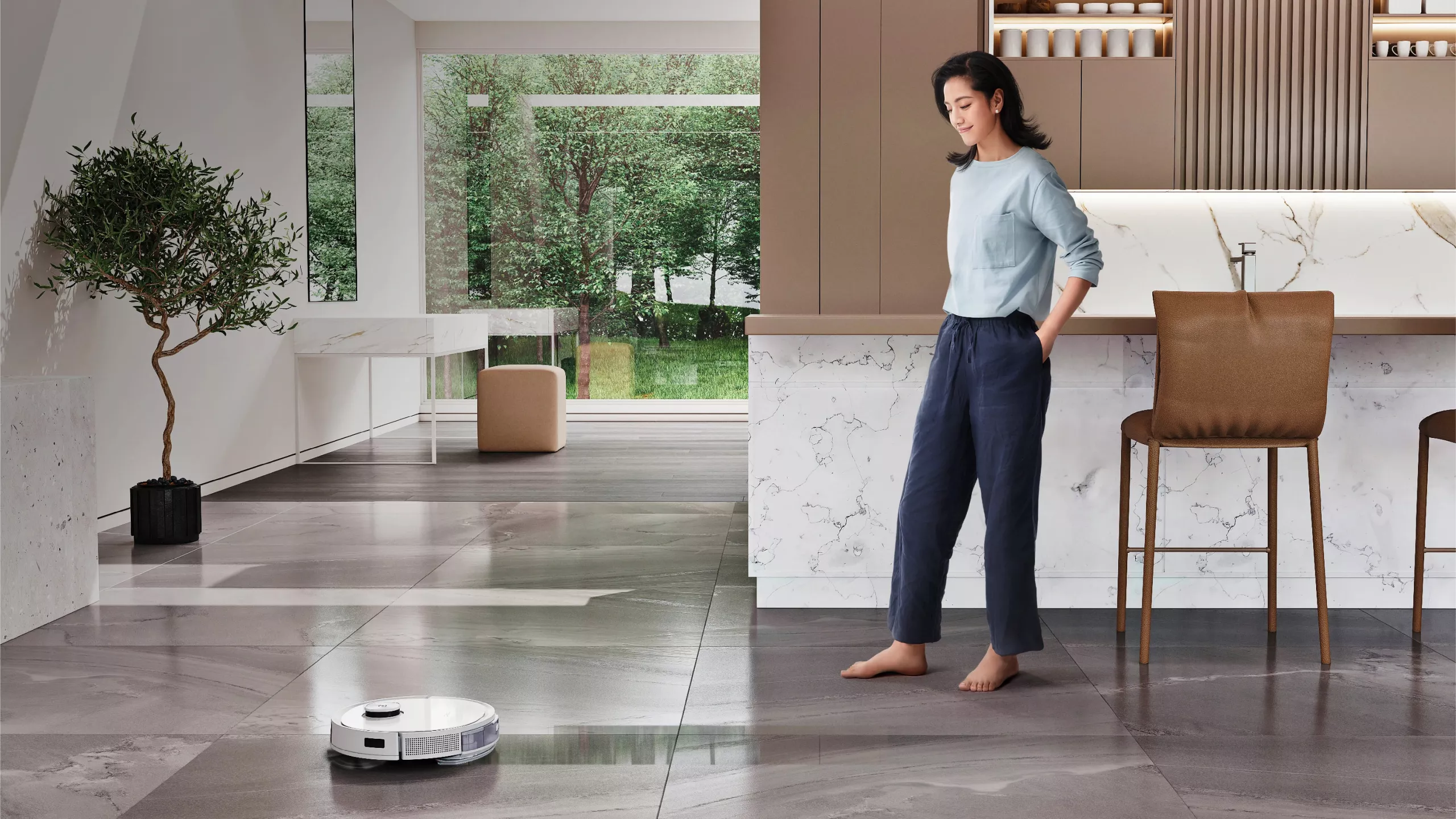 Floor Cleaning Robot DEEBOT T9 White (РУ версия) c док-станцией модели CH1822