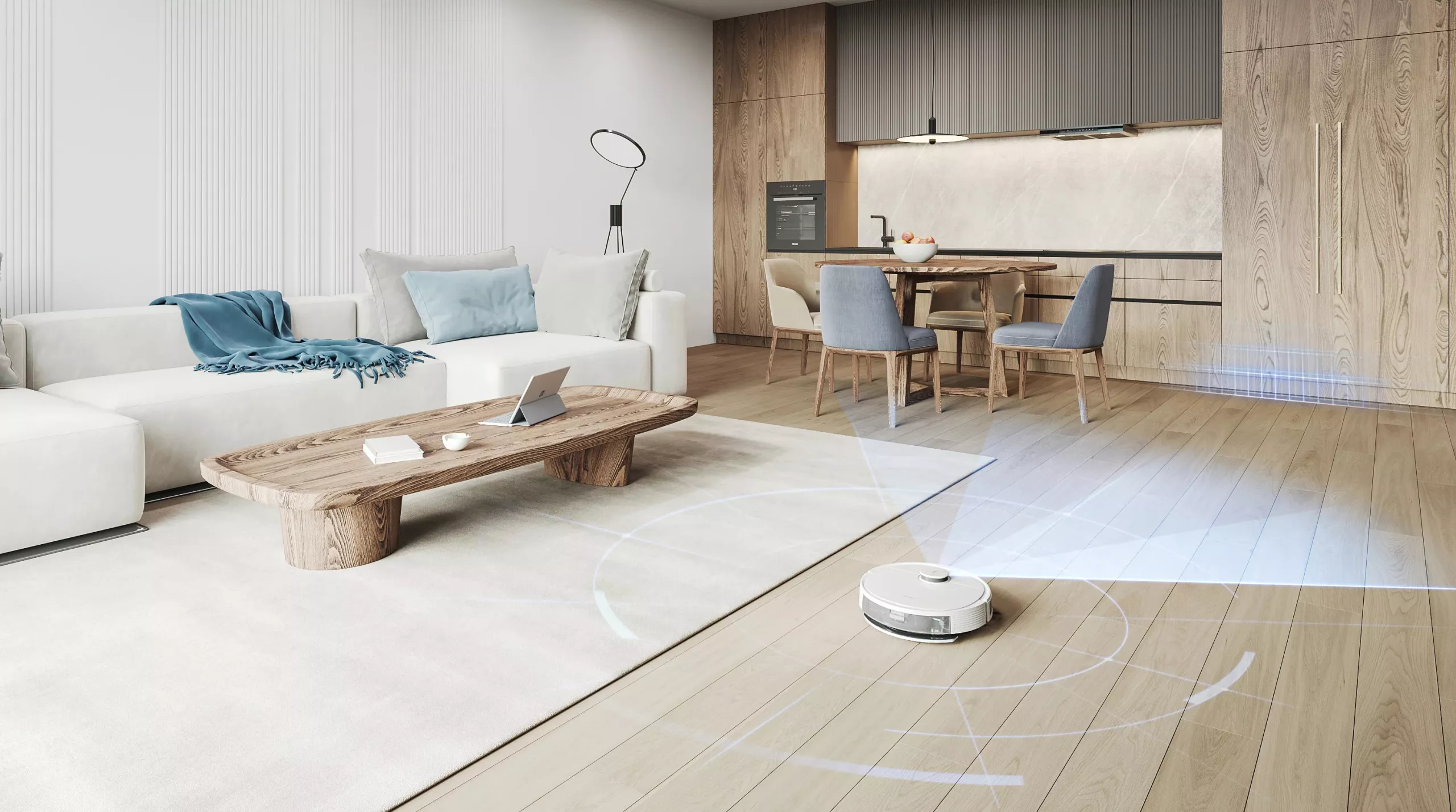 Floor Cleaning Robot DEEBOT N8+ White (РУ версия) со станцией выгрузки мусора модели CH1918